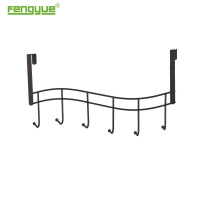 Over the Door  Metal Iron 6 hooks clothes hnger